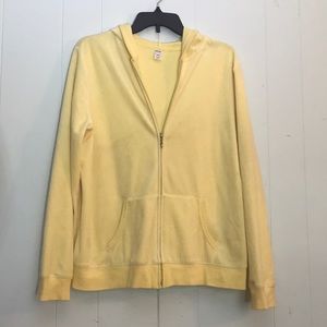 Old Navy Yellow Long Sleeve ZIP Up Sweater Sz L